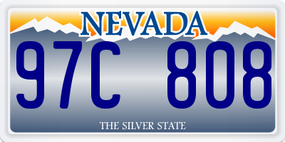 NV license plate 97C808