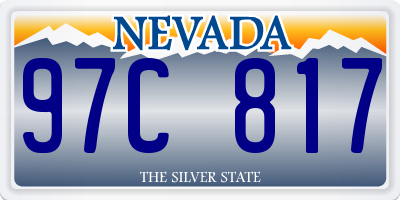 NV license plate 97C817