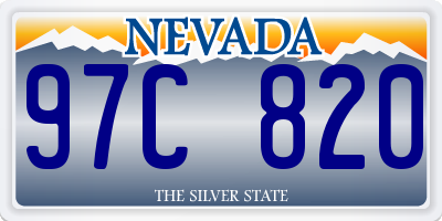 NV license plate 97C820