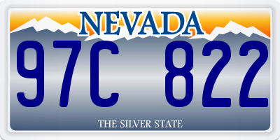 NV license plate 97C822