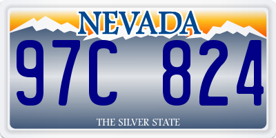 NV license plate 97C824