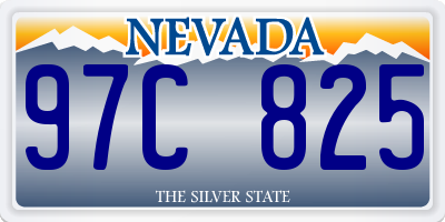 NV license plate 97C825