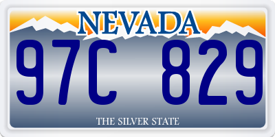 NV license plate 97C829