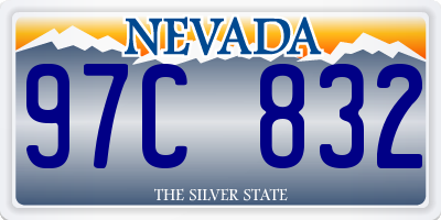 NV license plate 97C832