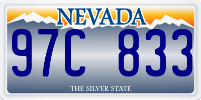 NV license plate 97C833