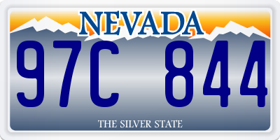 NV license plate 97C844