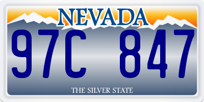 NV license plate 97C847