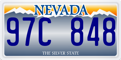 NV license plate 97C848