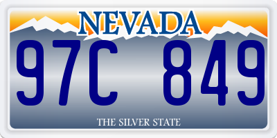 NV license plate 97C849