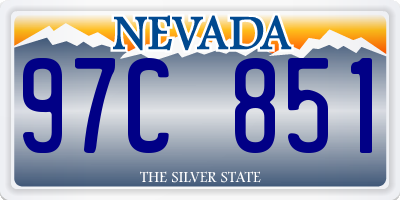 NV license plate 97C851