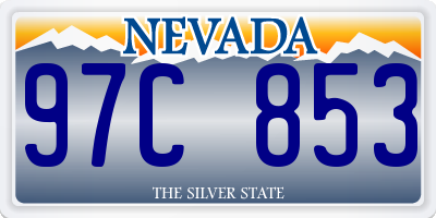 NV license plate 97C853
