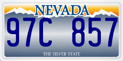 NV license plate 97C857