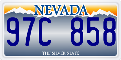 NV license plate 97C858
