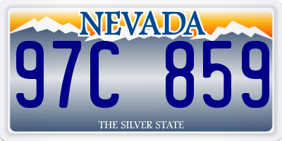 NV license plate 97C859