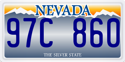 NV license plate 97C860