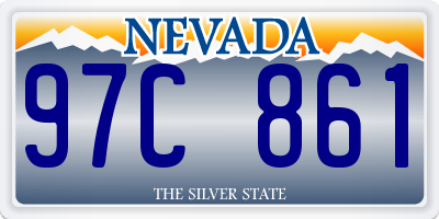 NV license plate 97C861