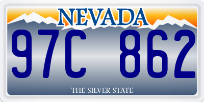 NV license plate 97C862