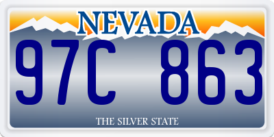 NV license plate 97C863