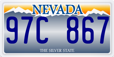 NV license plate 97C867