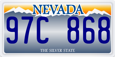 NV license plate 97C868