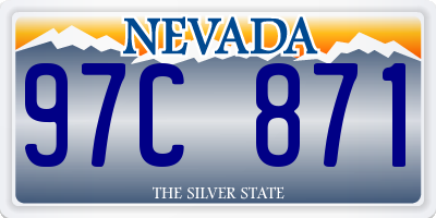 NV license plate 97C871