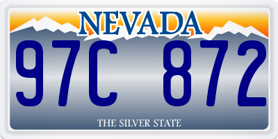 NV license plate 97C872