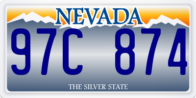 NV license plate 97C874