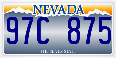 NV license plate 97C875