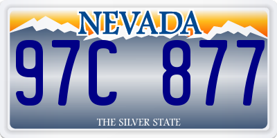 NV license plate 97C877