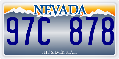 NV license plate 97C878