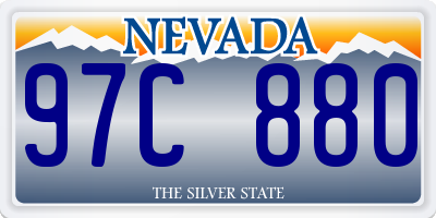 NV license plate 97C880