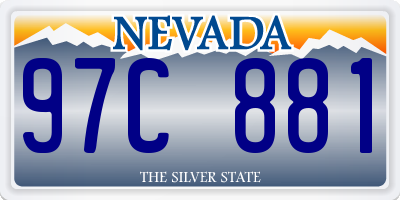 NV license plate 97C881
