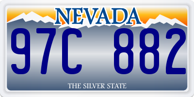 NV license plate 97C882