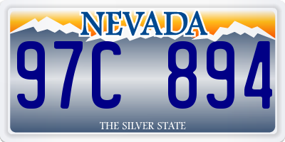 NV license plate 97C894