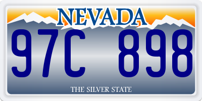 NV license plate 97C898