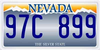 NV license plate 97C899