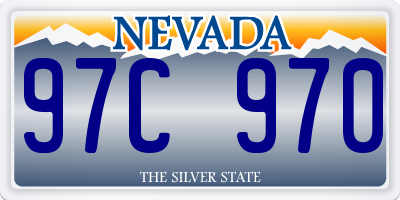 NV license plate 97C970