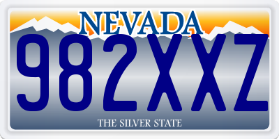 NV license plate 982XXZ