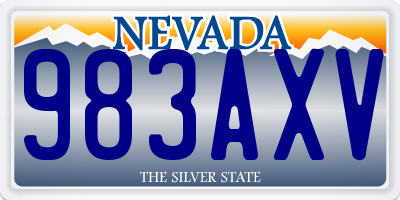 NV license plate 983AXV
