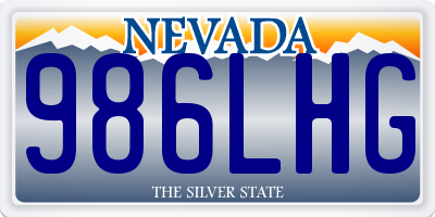 NV license plate 986LHG