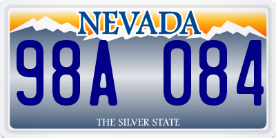 NV license plate 98A084