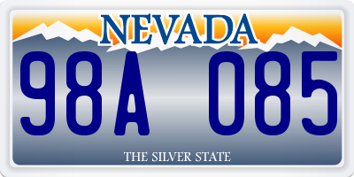 NV license plate 98A085