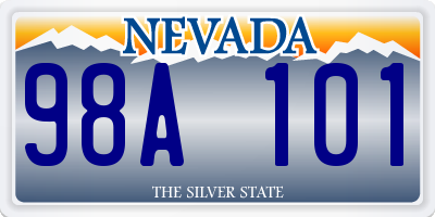 NV license plate 98A101