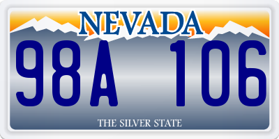 NV license plate 98A106