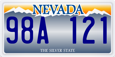 NV license plate 98A121