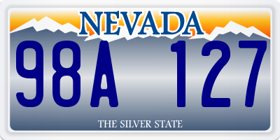 NV license plate 98A127