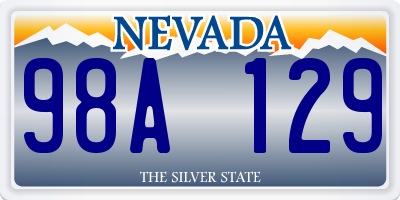 NV license plate 98A129