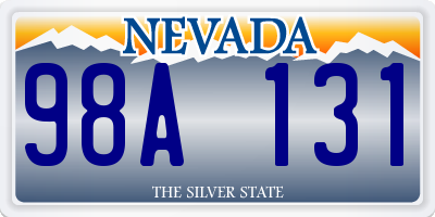 NV license plate 98A131
