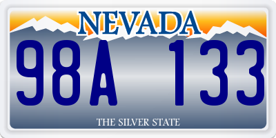 NV license plate 98A133