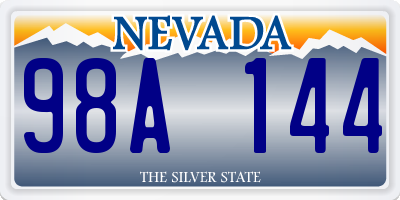 NV license plate 98A144